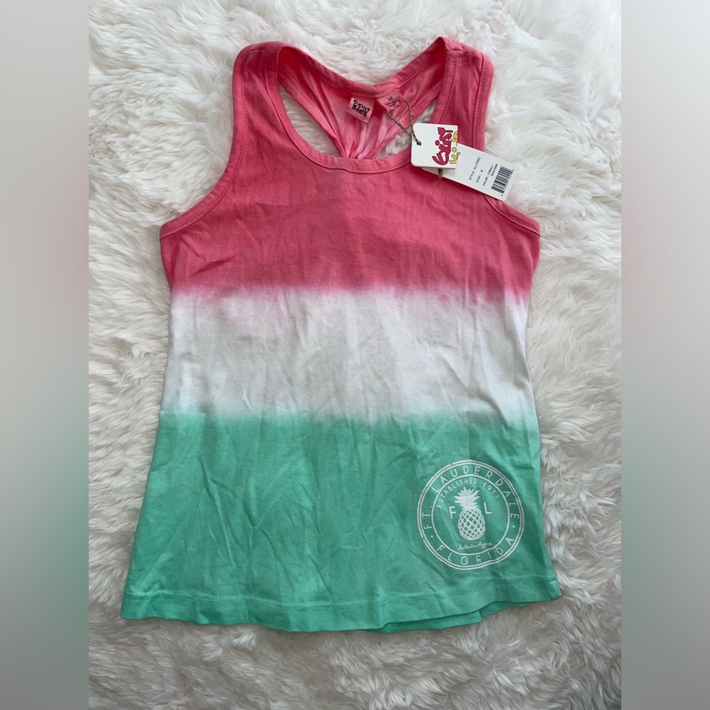 NWT Exist Kids girls M medium tank top watermelon ombré Florida tank t summer
